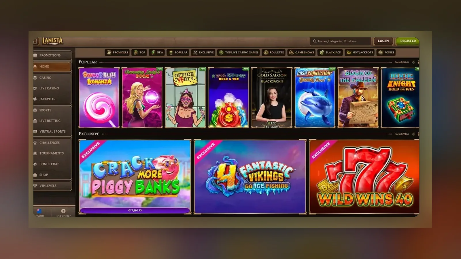 Promozioni attive nella sezione bonus